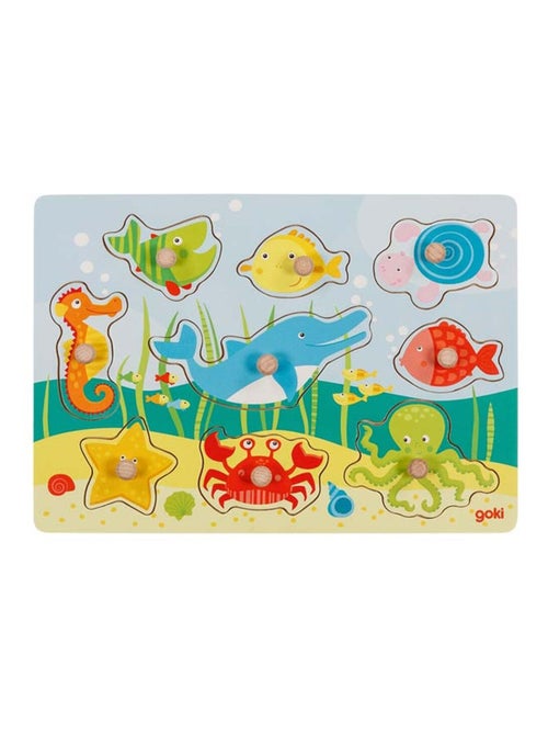 Puzzle à boutons Animaux de la mer 9 éléments - Kiabi