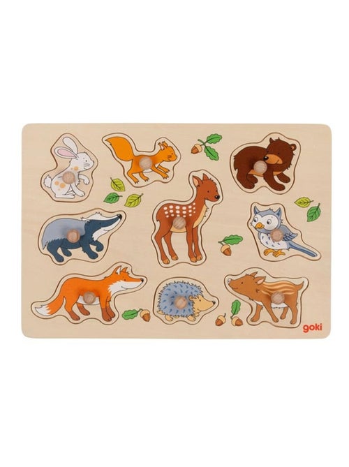 Puzzle à boutons Animaux des bois 9 éléments - Kiabi