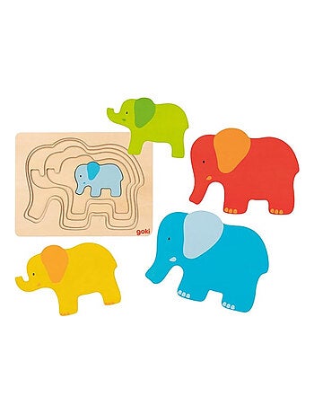 Puzzle à couches eléphant 5 éléments
