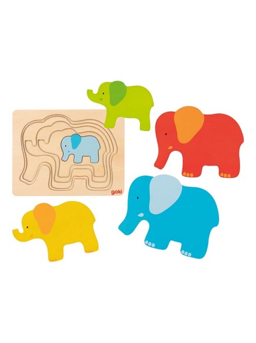 Puzzle à couches Eléphant 5 éléments - Kiabi