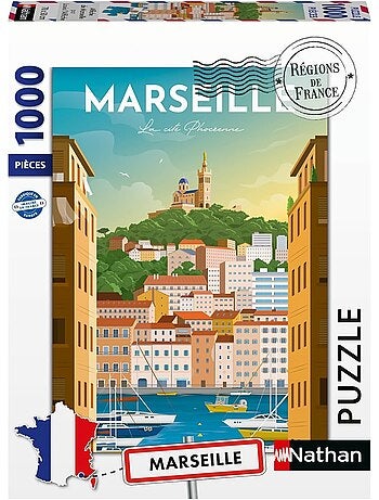 Puzzle affiche de marseille 1000 pcs