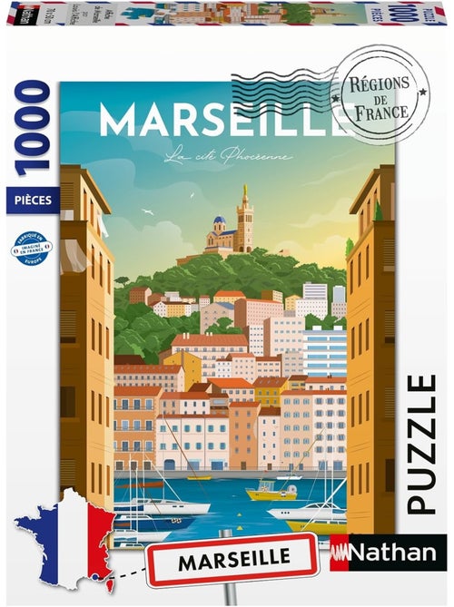 Puzzle affiche de marseille 1000 pcs - Kiabi
