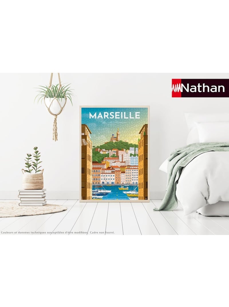 Puzzle affiche de marseille 1000 pcs N/A - Kiabi
