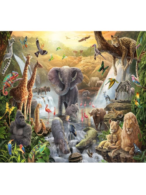 Puzzle Animaux en Afrique 60 pcs - Kiabi