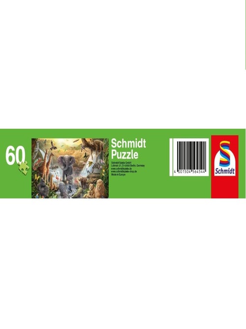 Puzzle Animaux en Afrique 60 pcs - Kiabi