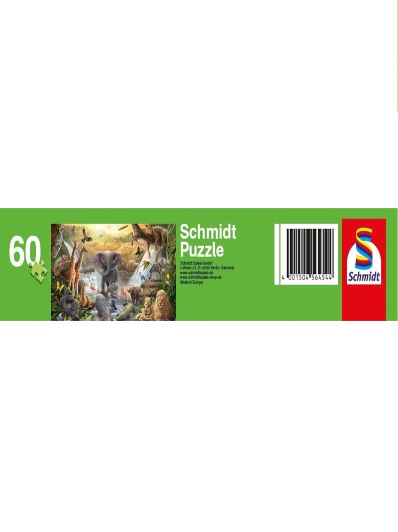 Puzzle Animaux en Afrique 60 pcs N/A - Kiabi