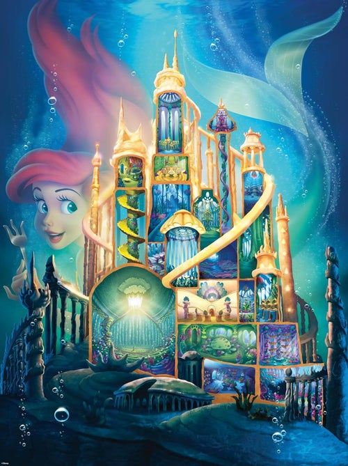 Puzzle Ariel Châteaux Disney 1000 pièces - Kiabi