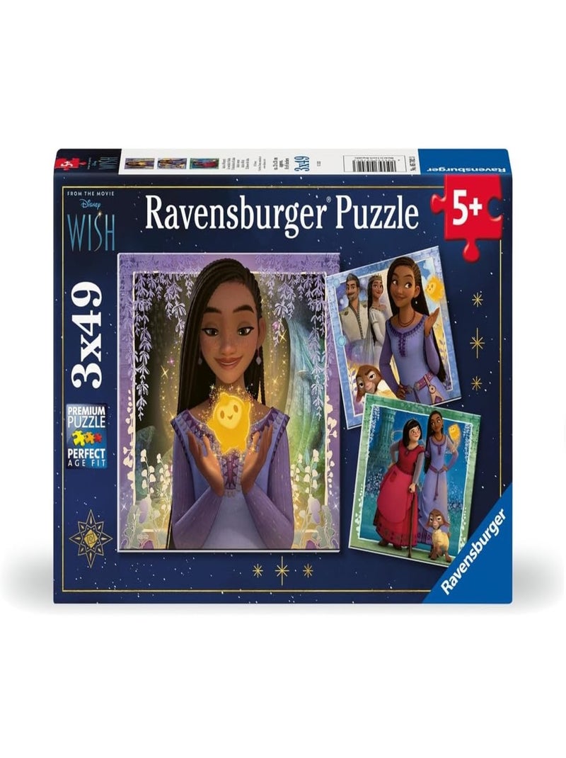 Puzzle Asha Disney Wish 3x49 pcs N/A - Kiabi
