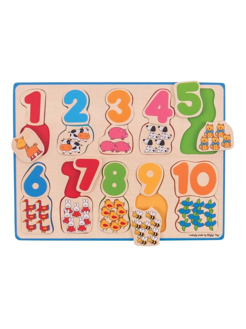 Puzzle association chiffres et couleurs Beige - Kiabi