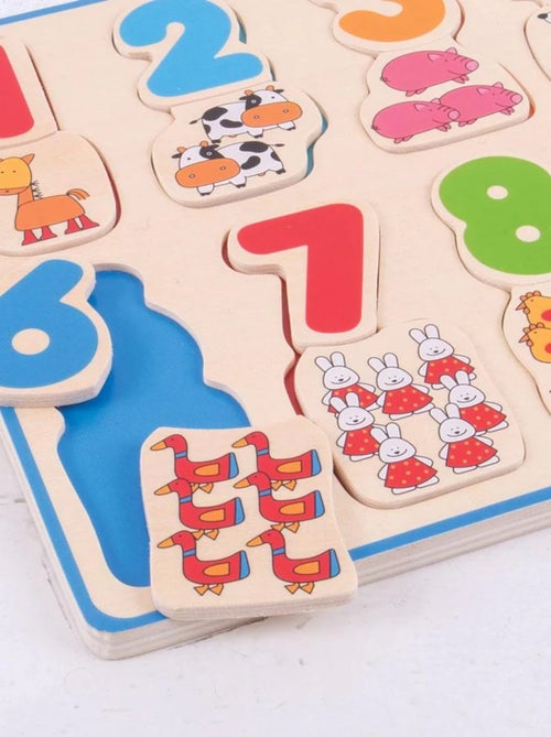 Puzzle association chiffres et couleurs - Kiabi