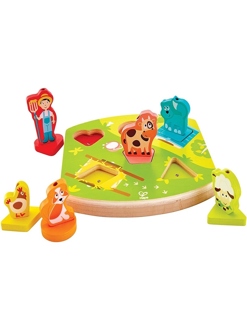 Puzzle avec animaux et bruits de la ferme N/A - Kiabi