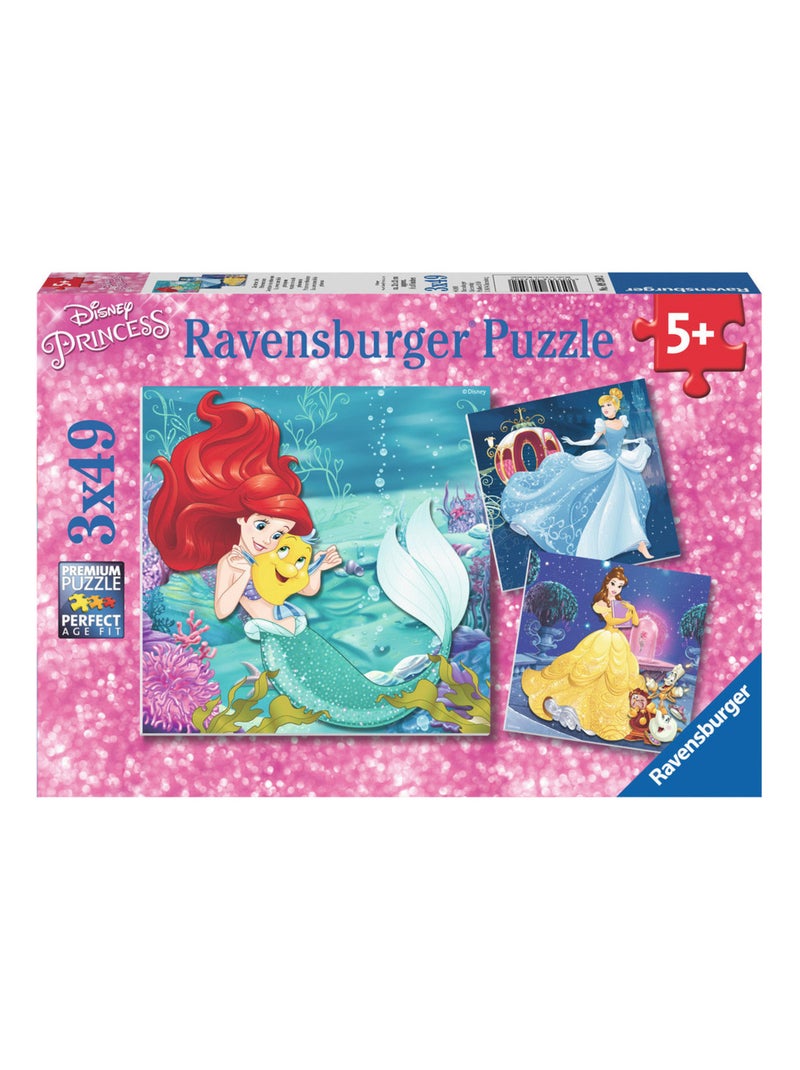 Puzzle Aventure des princesses Disney 3x49 pcs N/A - Kiabi