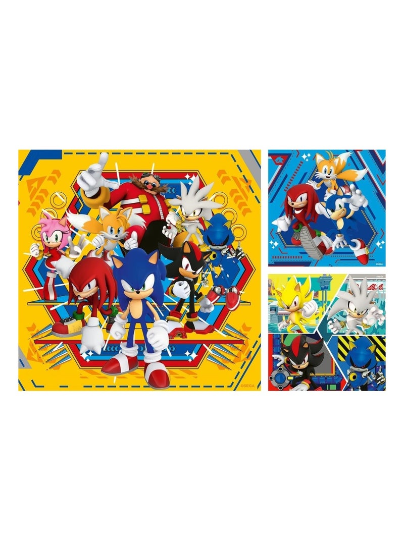 Puzzle Aventures de Sonic 3x49 pcs N/A - Kiabi