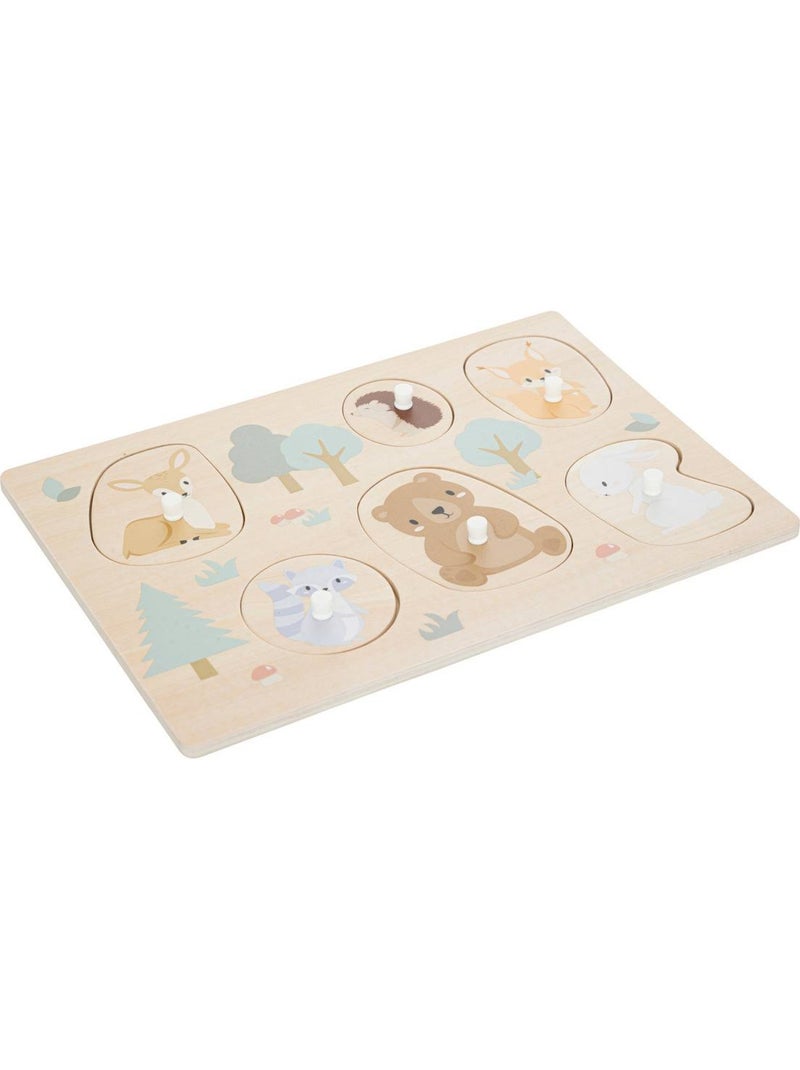 Puzzle bébé en bois animaux de la forêt fora Multicolore - Kiabi
