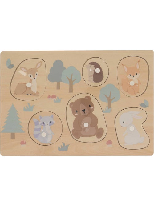 Puzzle bébé en bois animaux de la forêt fora - Kiabi