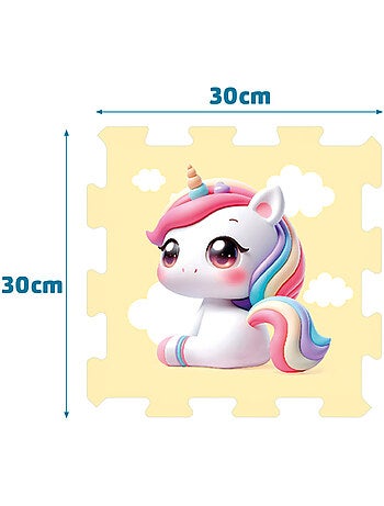 Puzzle bébé licorne tapis 8 pièces caoutchouc eva c'baby
