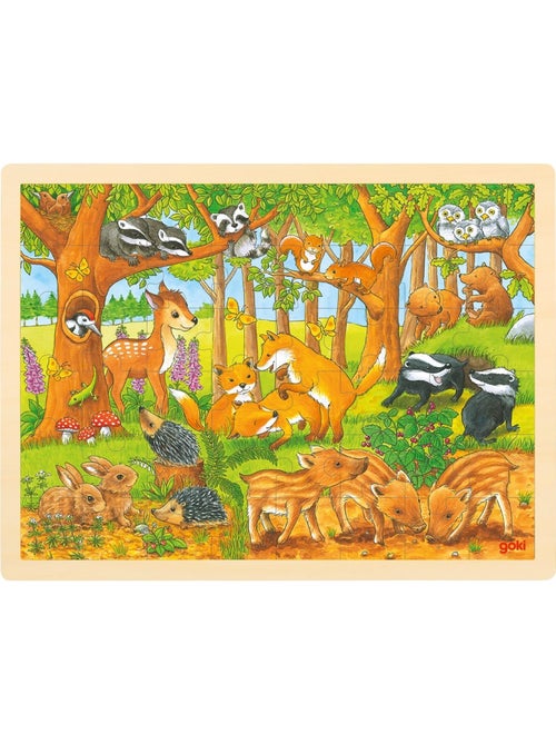 Puzzle bébés animaux de la forêt - Kiabi