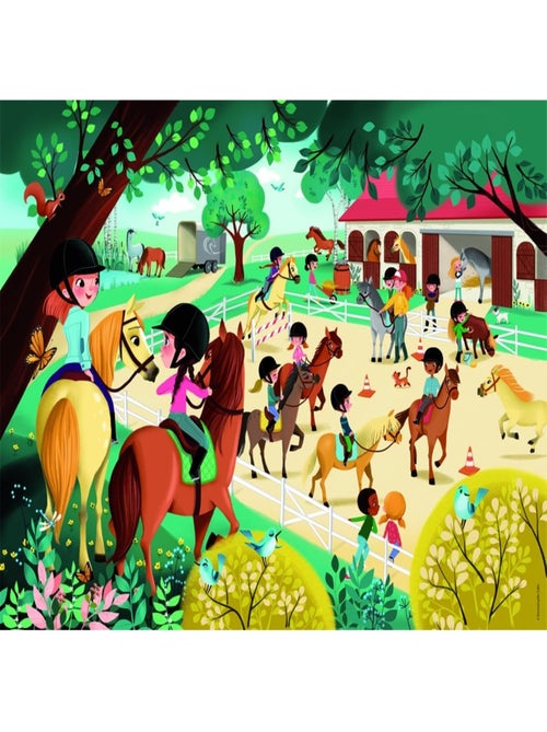 Puzzle Bienvenue au centre équestre 60 pcs - Kiabi