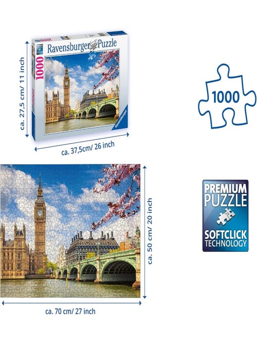 Puzzle Big Ben Londres 1000 pièces - Kiabi