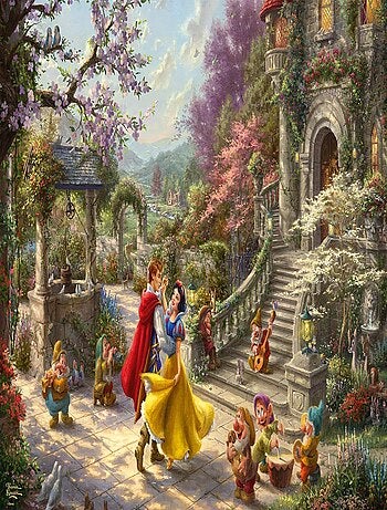 Puzzle Blanche neige et le prince 1000 pcs