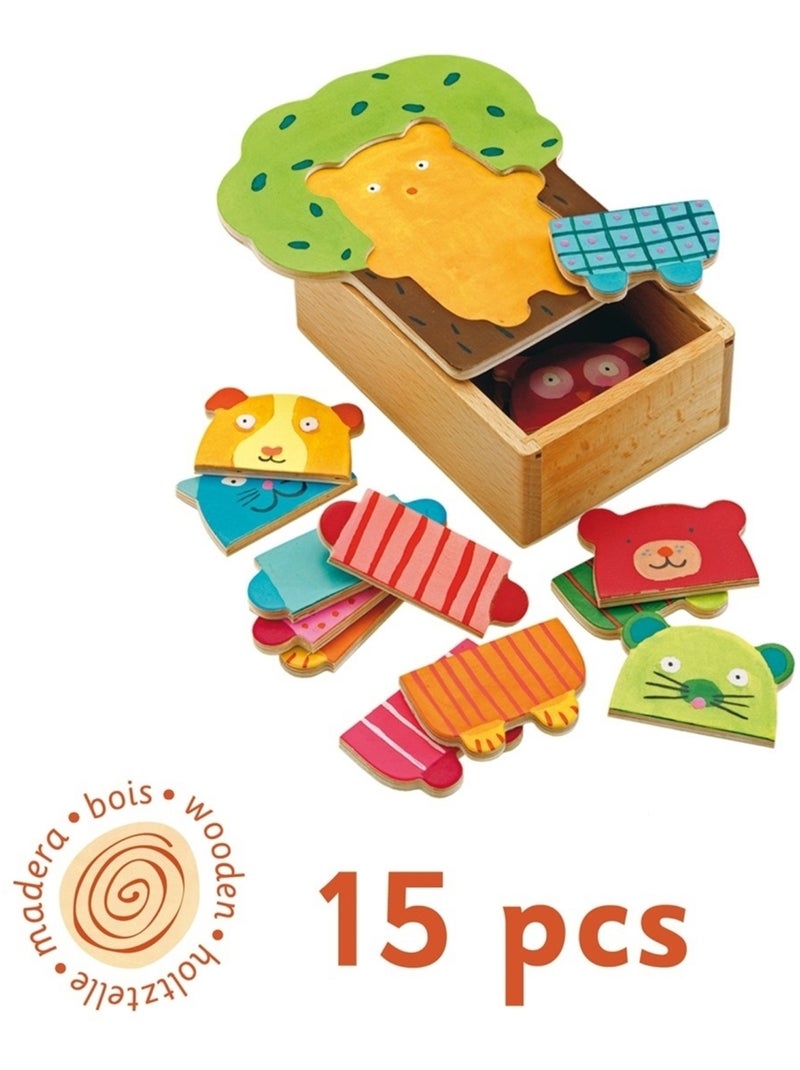 Puzzle bois Arbra doudou N/A - Kiabi