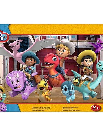 Puzzle cadre 15 pièces : Dino Ranch : En route avec les Dino Rangers !