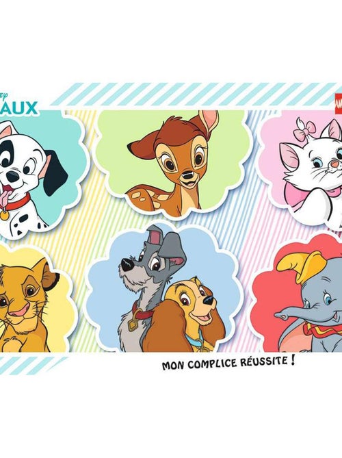 Puzzle cadre 15 pièces :  Disney Animaux : Portraits des animaux - Kiabi