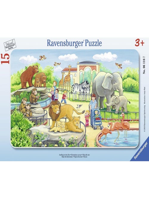Puzzle cadre 15 pièces : Excursion au zoo - Kiabi
