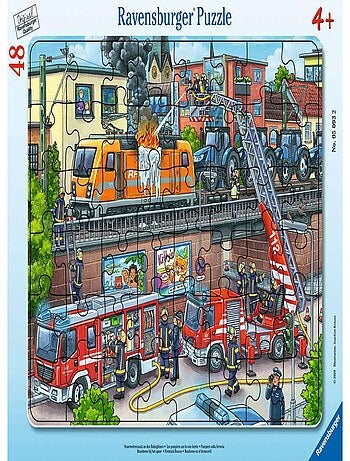 Ravensburger - Puzzle cadre 15 pièces - Ma voiture de pompier