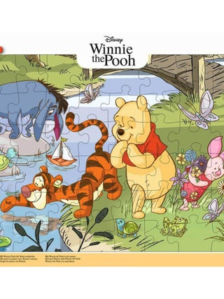 Puzzle cadre 47 pièces : Découvre la nature avec Winnie l'ourson