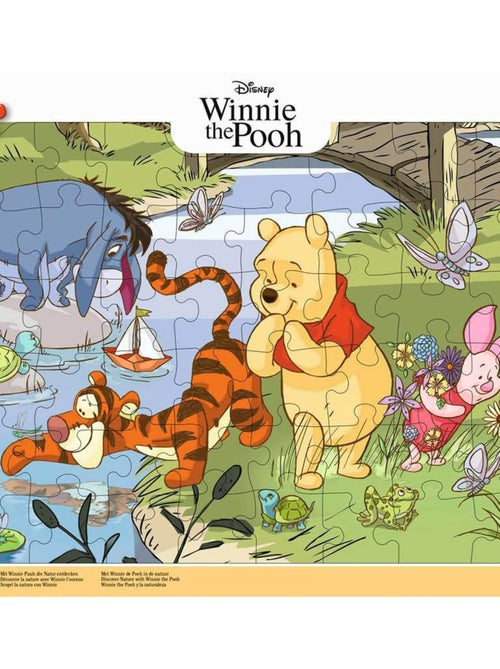 Puzzle cadre 47 pièces : Découvre la nature avec Winnie l'ourson - Kiabi