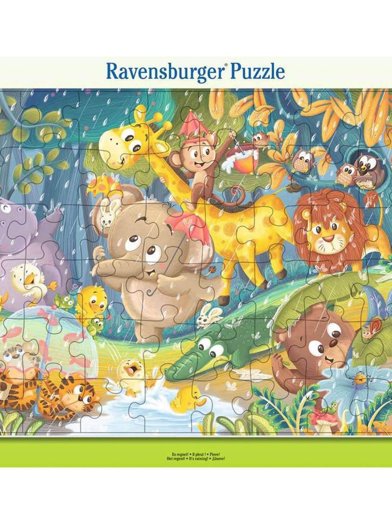 Puzzle cadre 48 pièces : Il pleut ! N/A - Kiabi