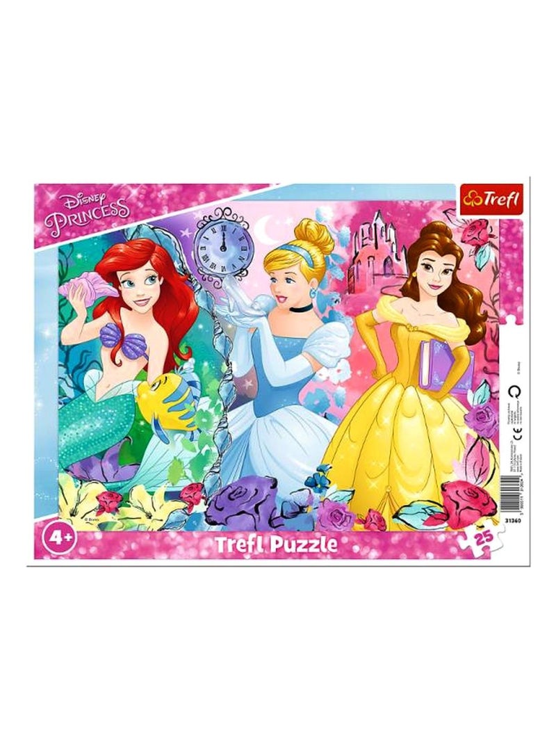 Puzzle cadre Princesse 25 pieces Ariel Belle Cendrillon N/A - Kiabi