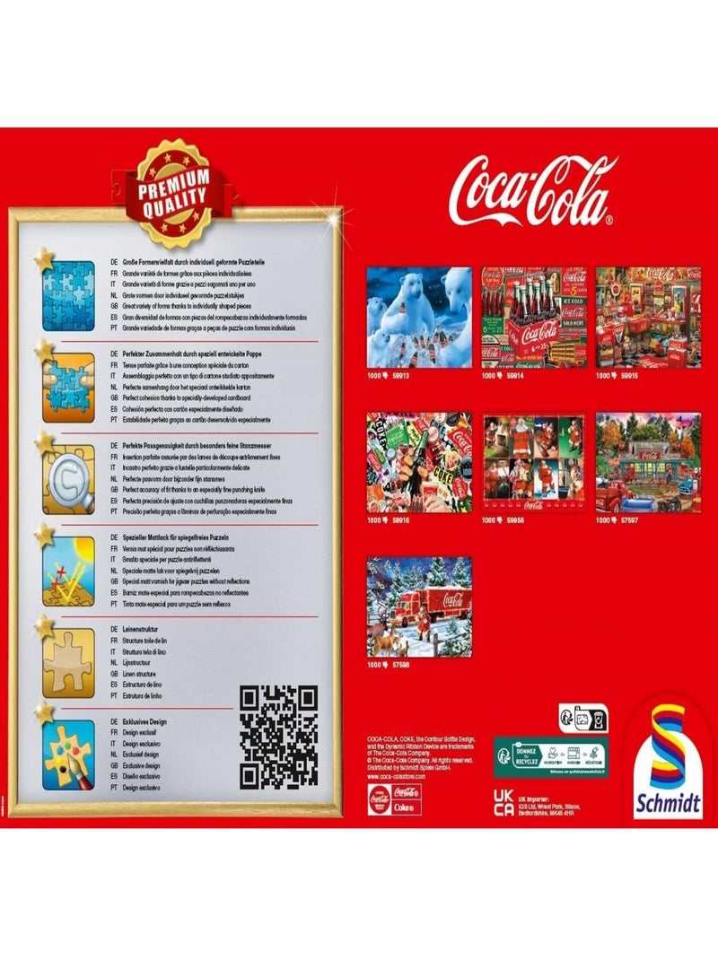Puzzle Camion de Noël Coca Cola 1000 pcs N/A - Kiabi