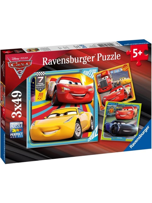 Puzzle cars les légendes de la route 3x49 pcs - Kiabi
