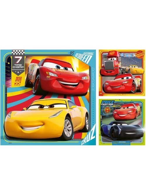 Puzzle cars les légendes de la route 3x49 pcs - Kiabi