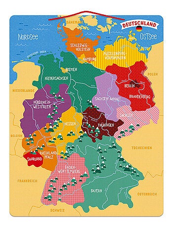 Puzzle carte d'Allemagne magnétique