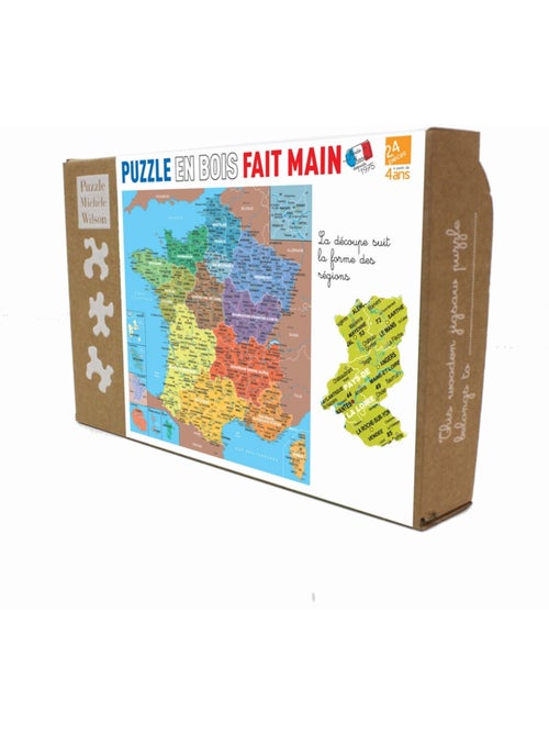 Puzzle carte de france des régions - Kiabi