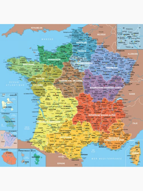 Puzzle carte de france des régions - Kiabi