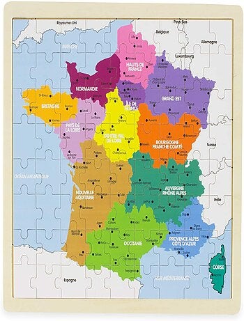 Puzzle carte de France les régions