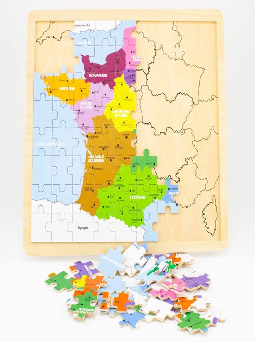 Puzzle carte de France les régions - Kiabi