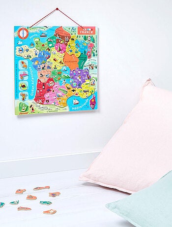 Puzzle carte de France magnétique