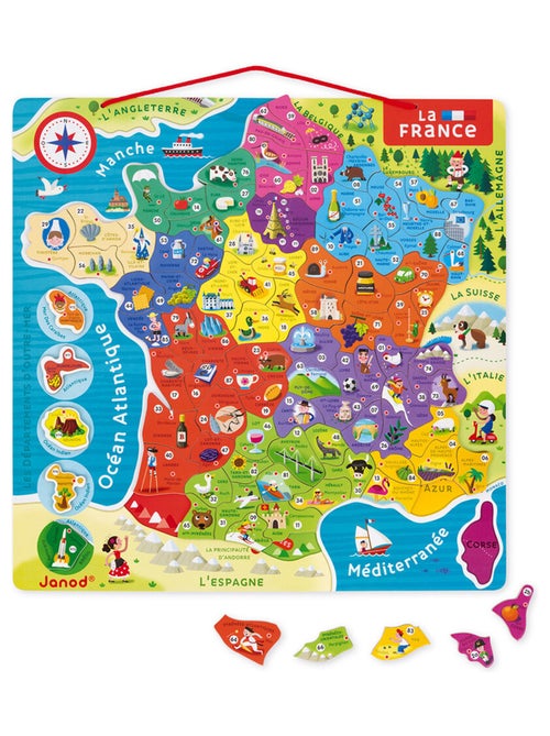 Puzzle carte de France magnétique - Kiabi