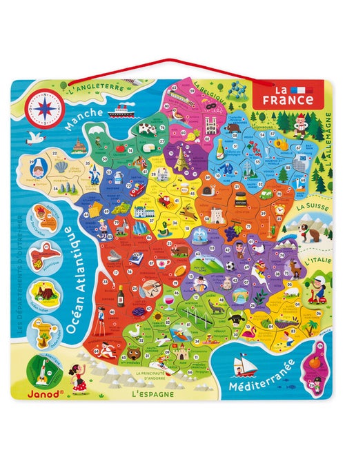 Puzzle carte de France magnétique - Kiabi