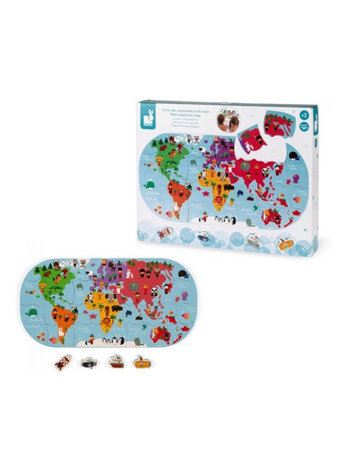 Puzzle carte des explorateurs du bain - Kiabi
