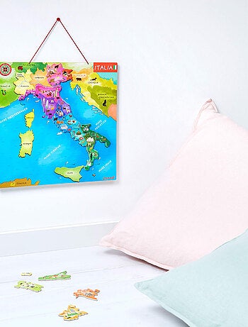 Puzzle carte d'Italie magnétique