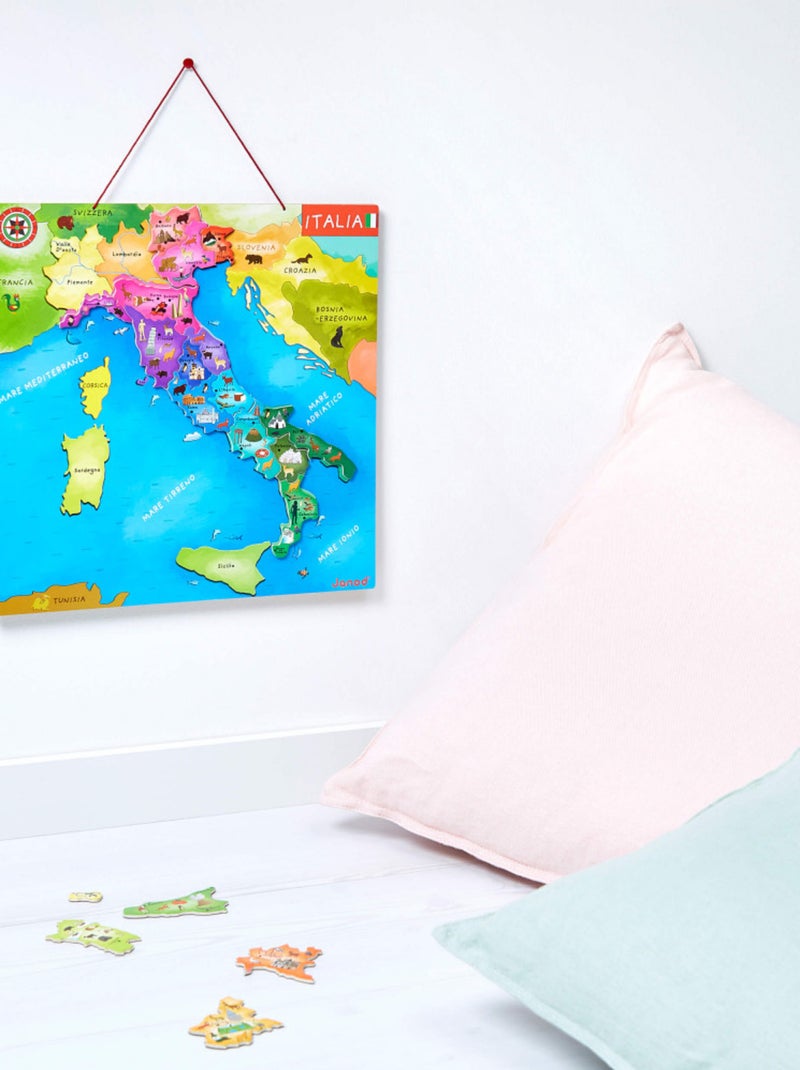 Puzzle carte d'Italie magnétique Bleu - Kiabi