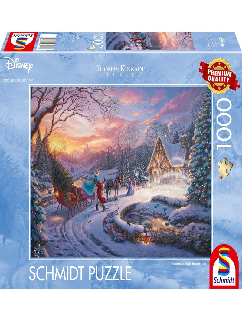 Puzzle Cendrillon ramène le sapin 1000 pcs N/A - Kiabi