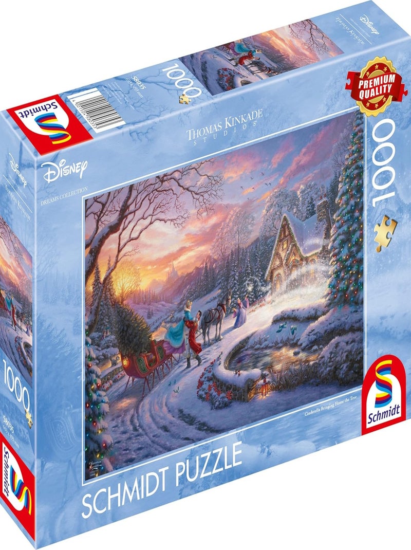 Puzzle Cendrillon ramène le sapin 1000 pcs N/A - Kiabi
