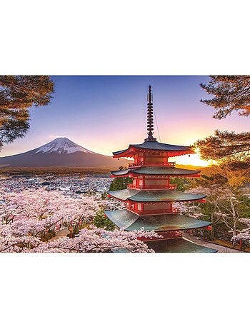Puzzle cerisiers en fleurs du mont fuji 1000 pcs